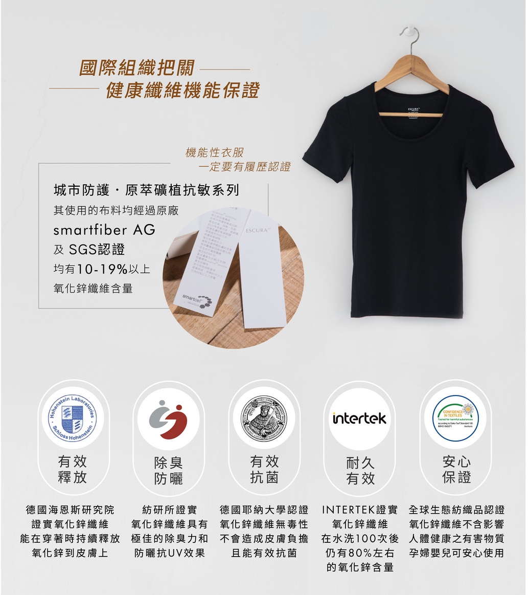 抗敏衣,全能抗敏衣,婆媳當家推薦,抗敏,抗菌,除臭衣,除臭,圓領,短袖,女,內著,過敏,皮膚炎,異位性皮膚炎,防曬